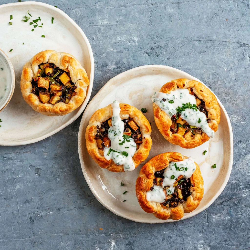 Vol-au-vent au tofu et aux lentilles