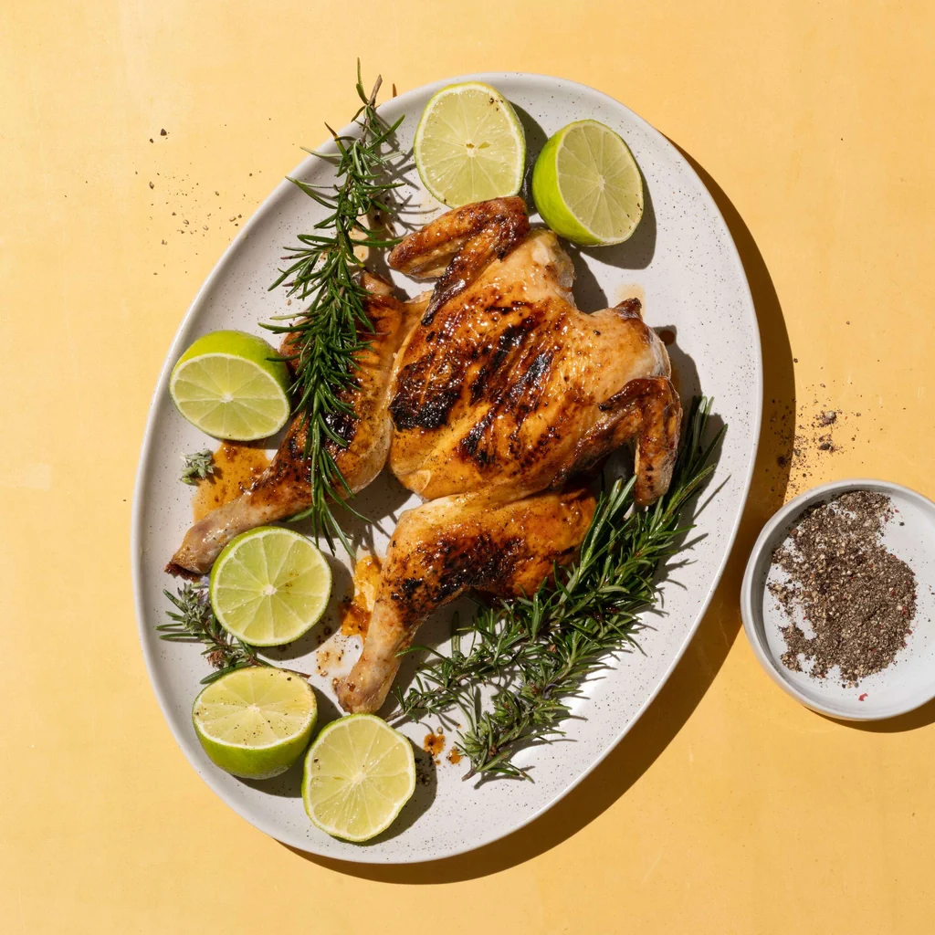 Pollo alla piastra profumato alla limetta