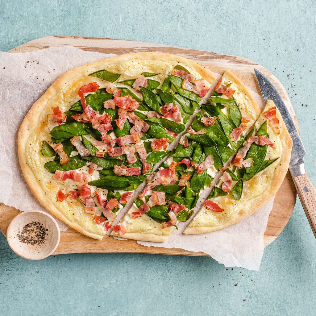 Flammkuchen mit Kefen