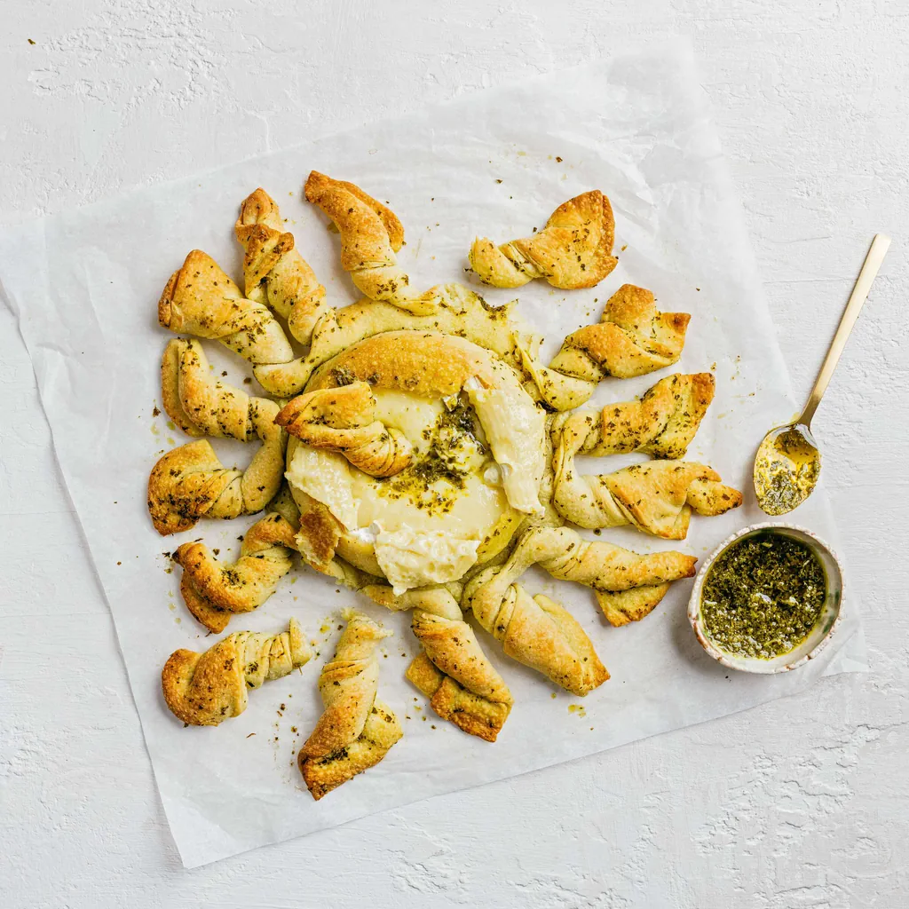 Käse-Pesto-Blume