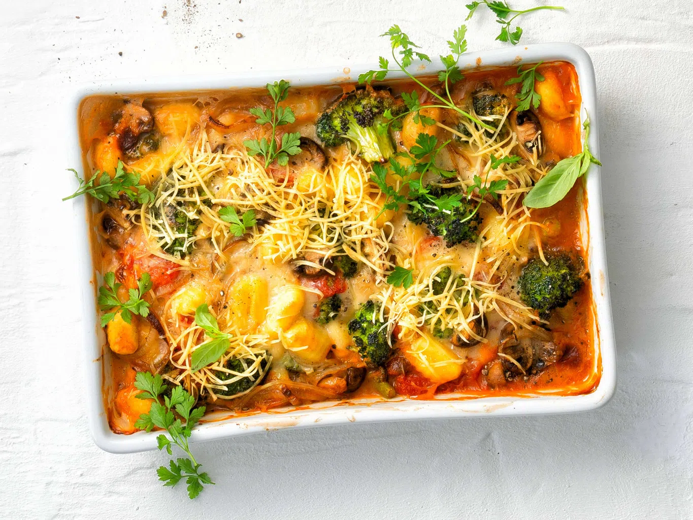 Gratin di gnocchi e broccoli vegano