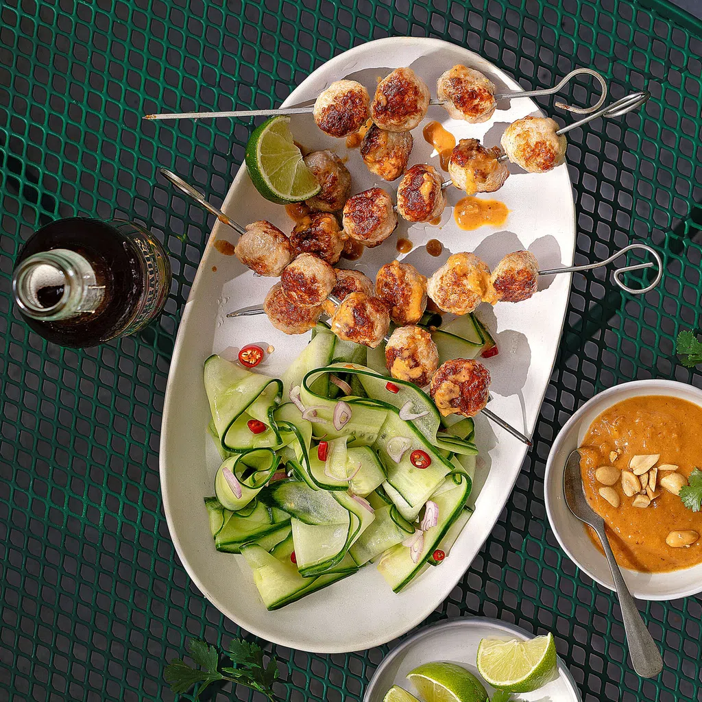 Satay-Hackfleisch-Spiesse