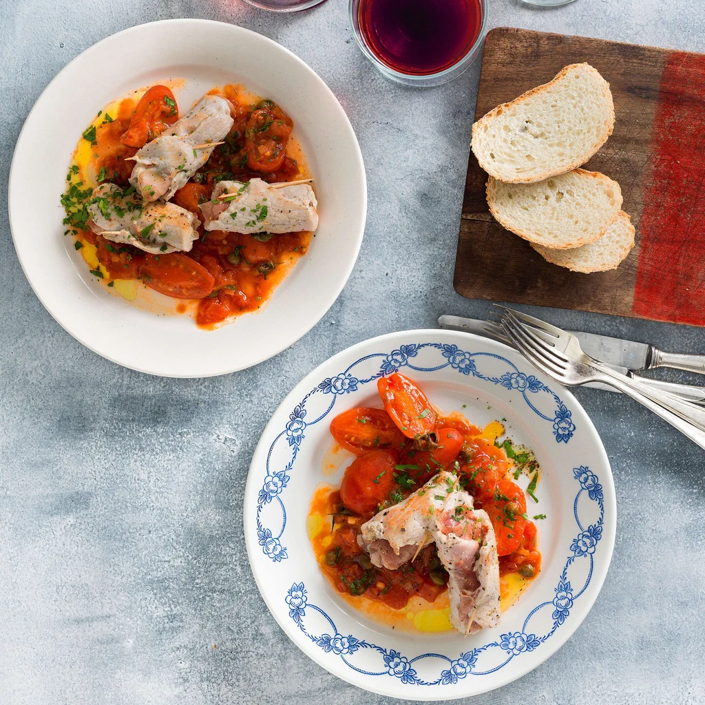 Involtini avec sauce aux câpres