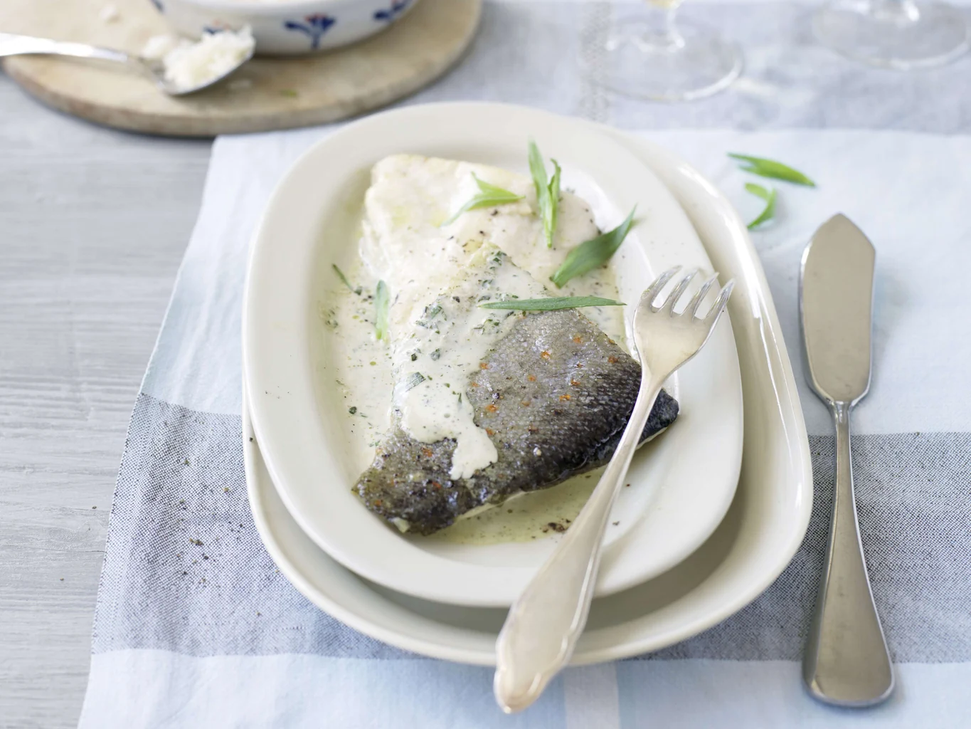 Forellenfilet mit Estragonsauce