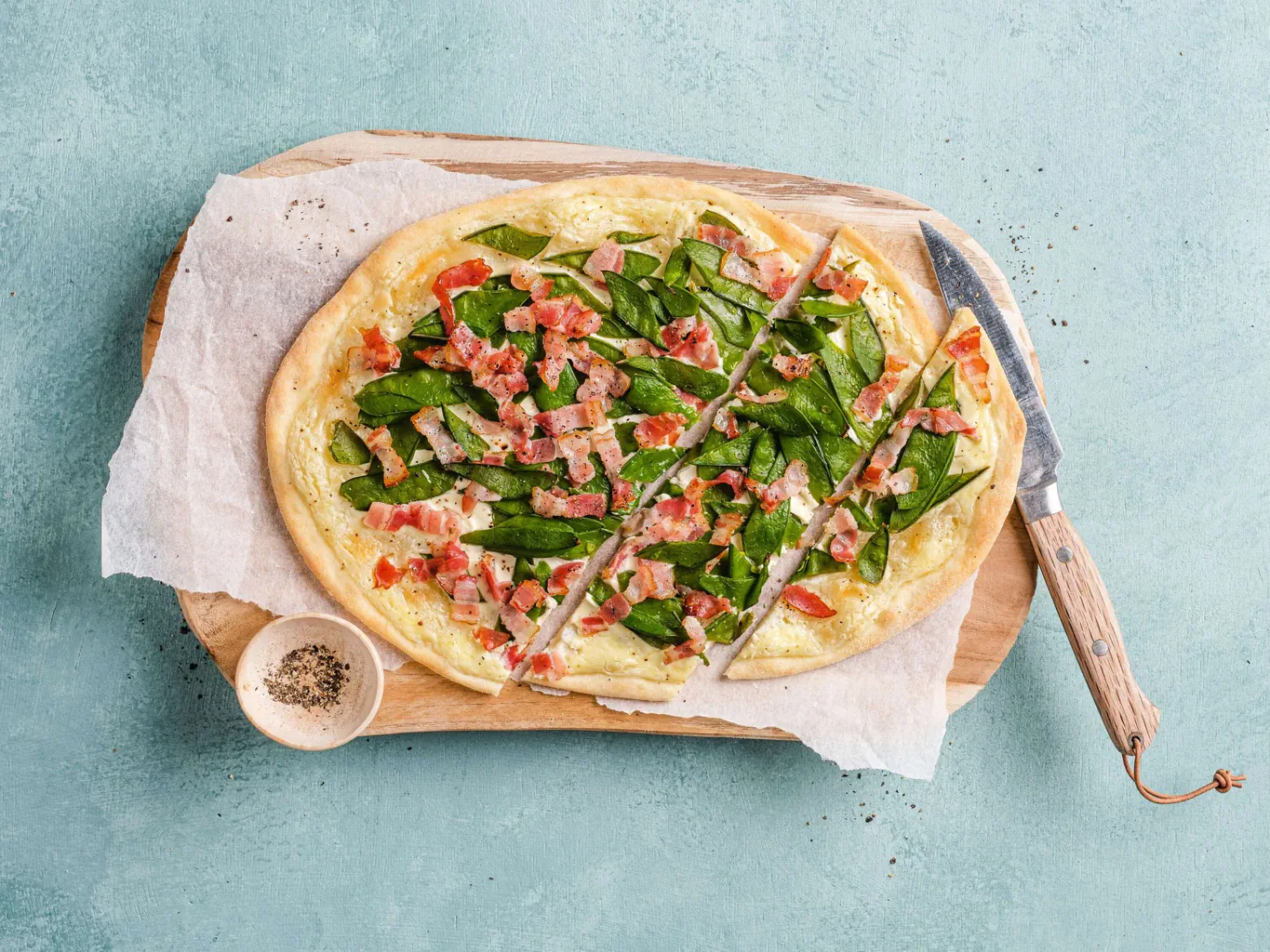 Focaccia alsaziana con taccole