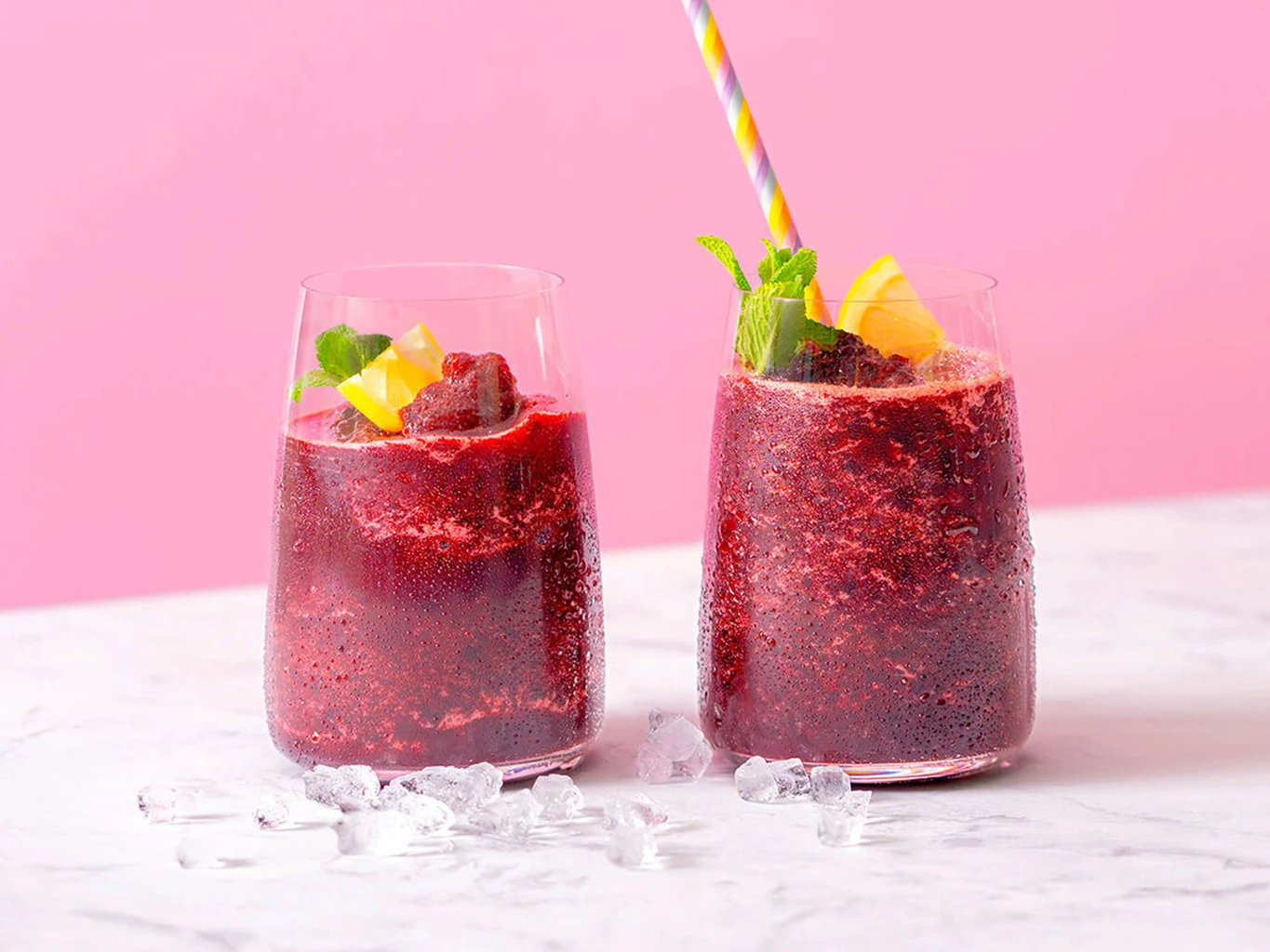Slushy au thé glacé et à la cerise