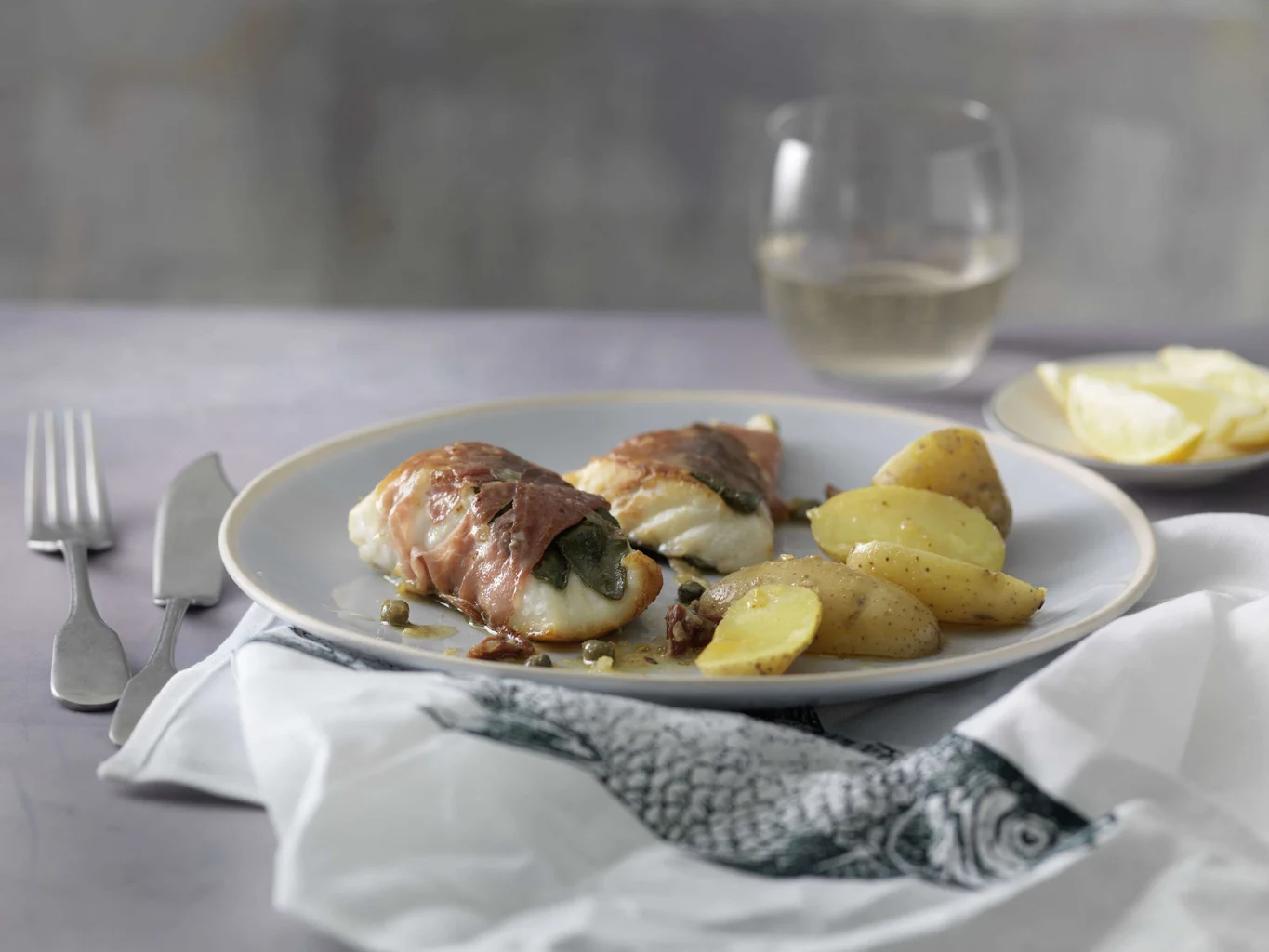 Saltimbocca di rombo con burro aromatizzato