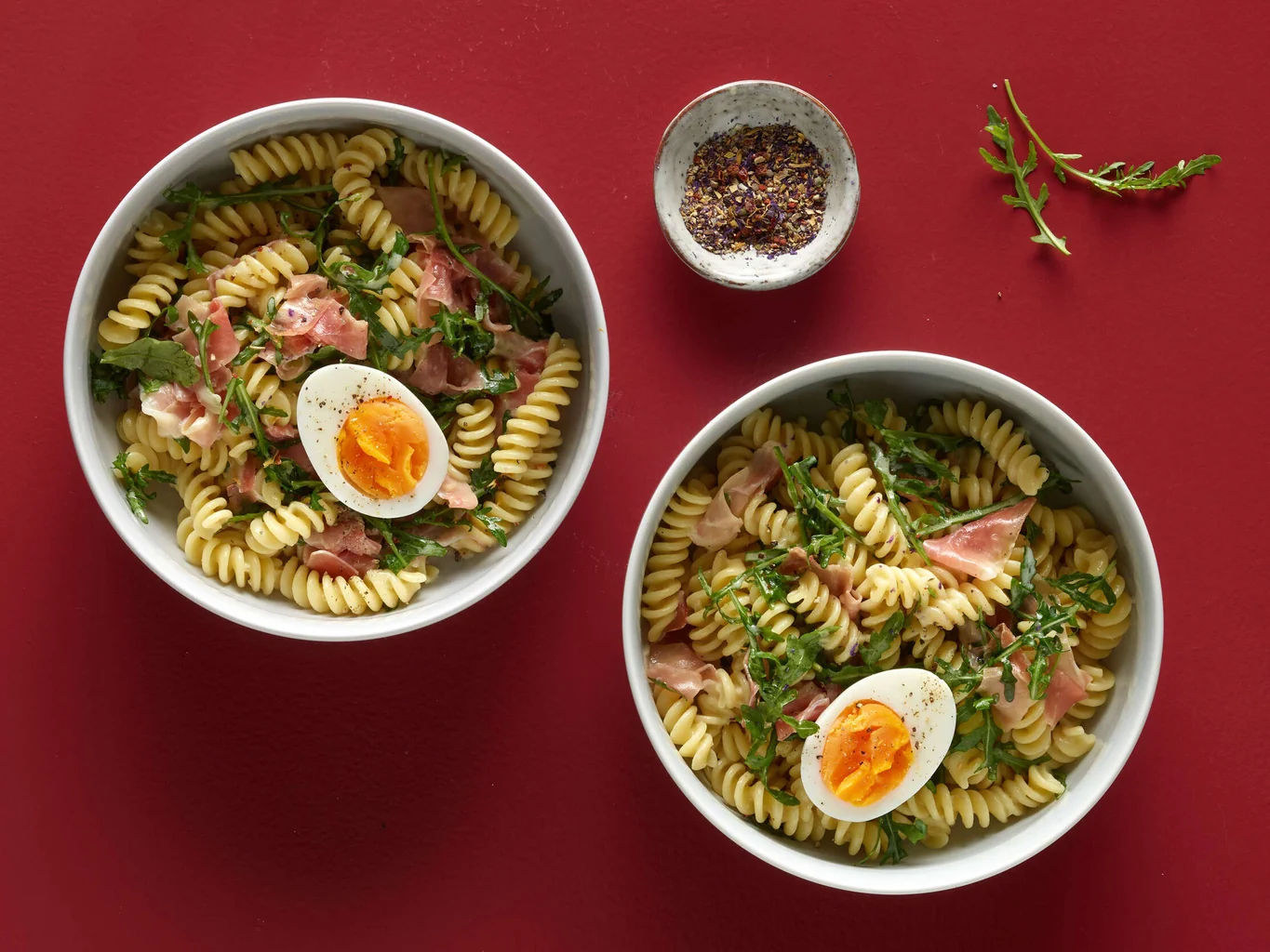 Fusilli alla panna con prosciutto crudo