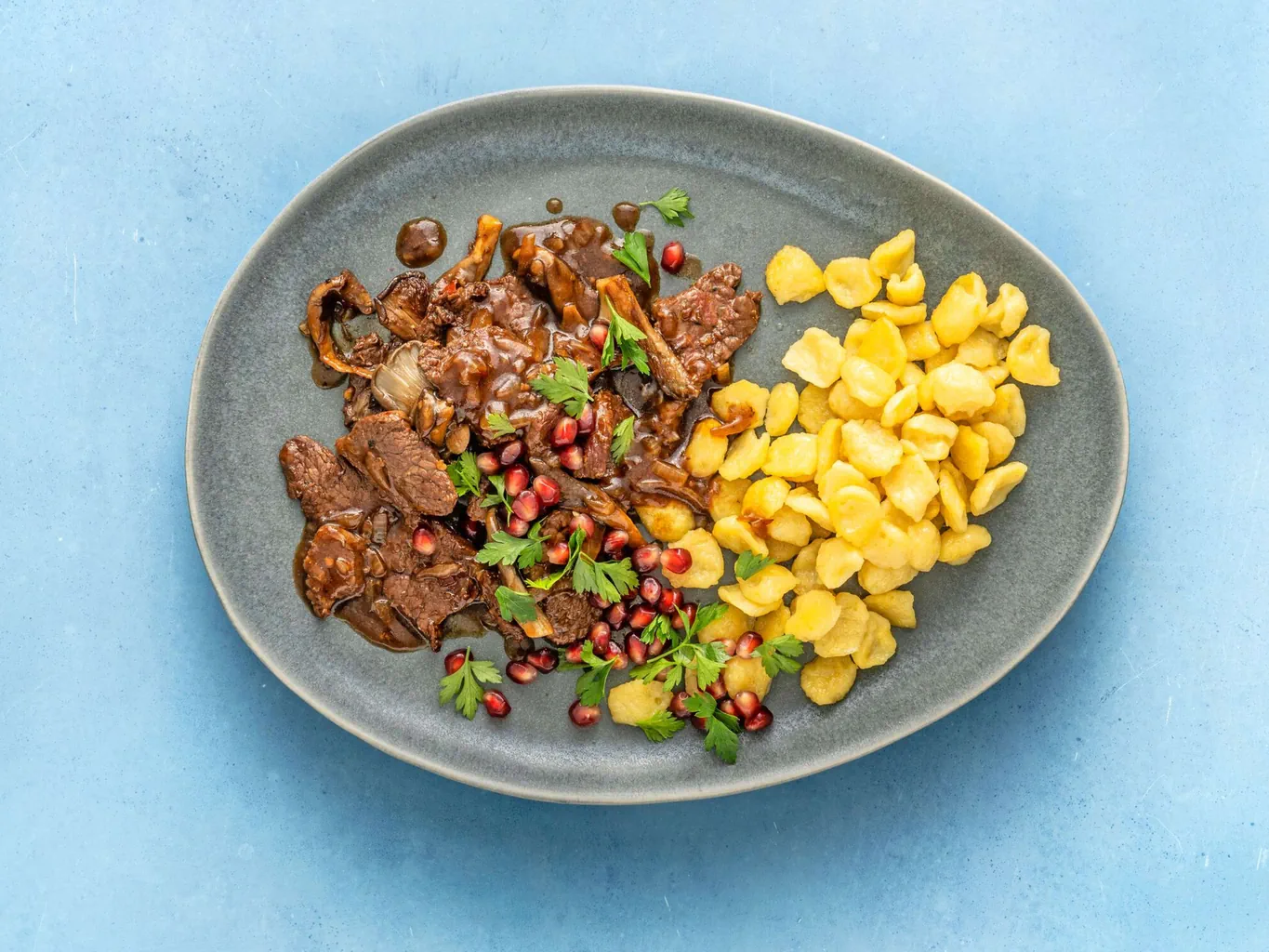 Hirschgeschnetzeltes an Pfeffer-Soja-Sauce