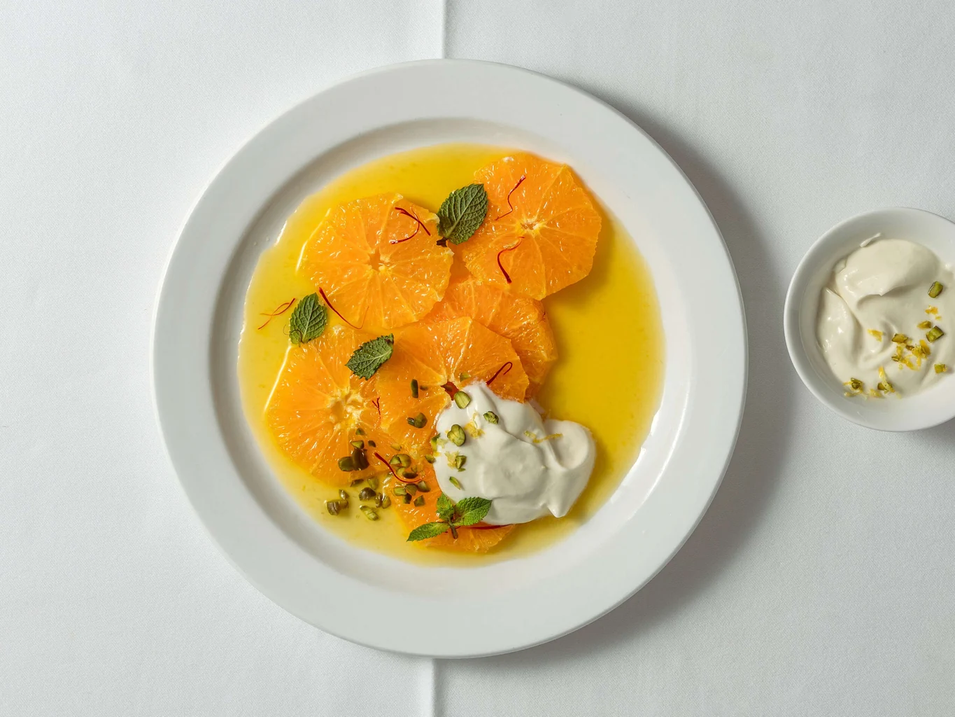 Marinierte Orangen mit Ricotta und Pistazien