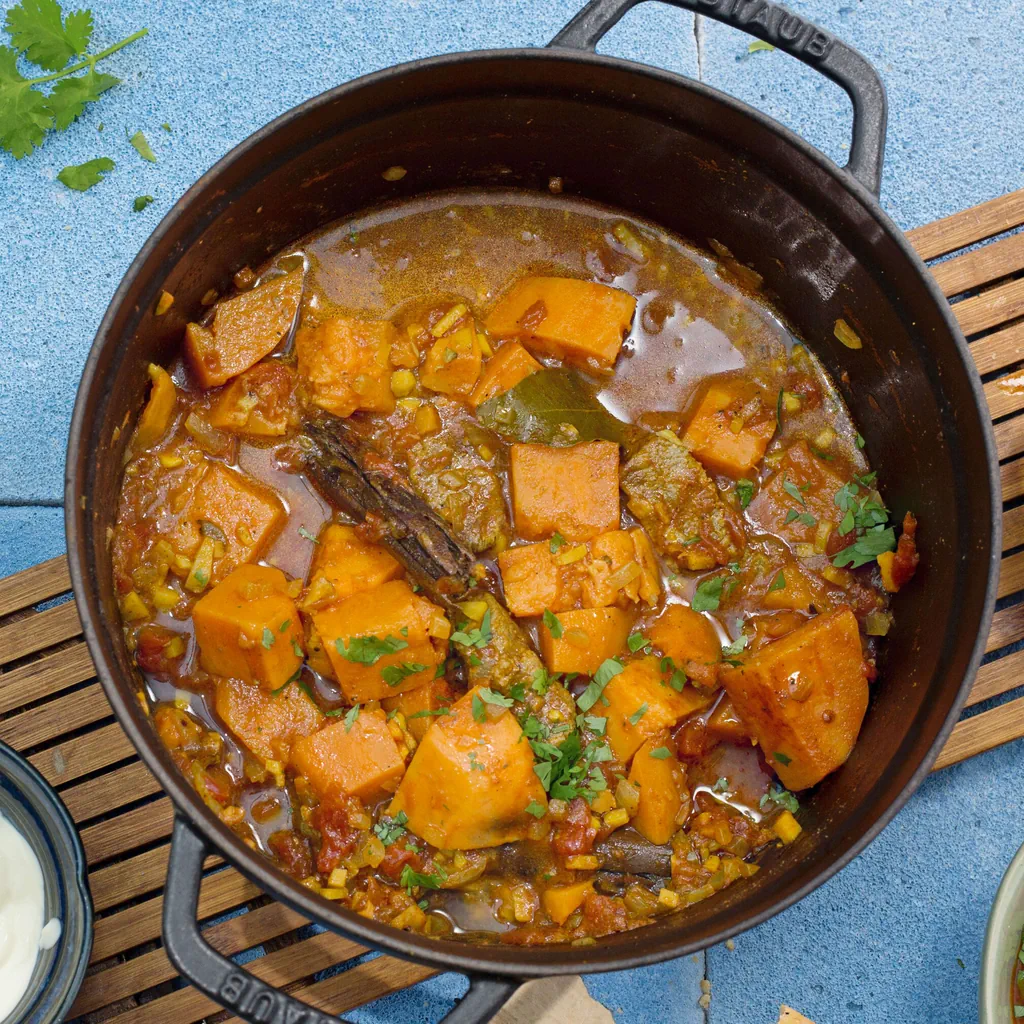 Curry d'agneau aux patates douces 