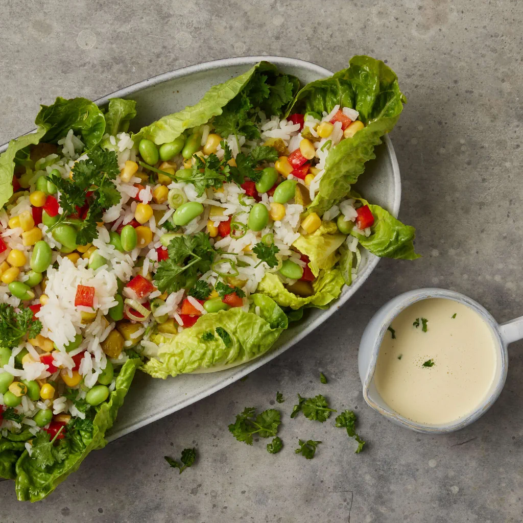 Reissalat mit Gemüse