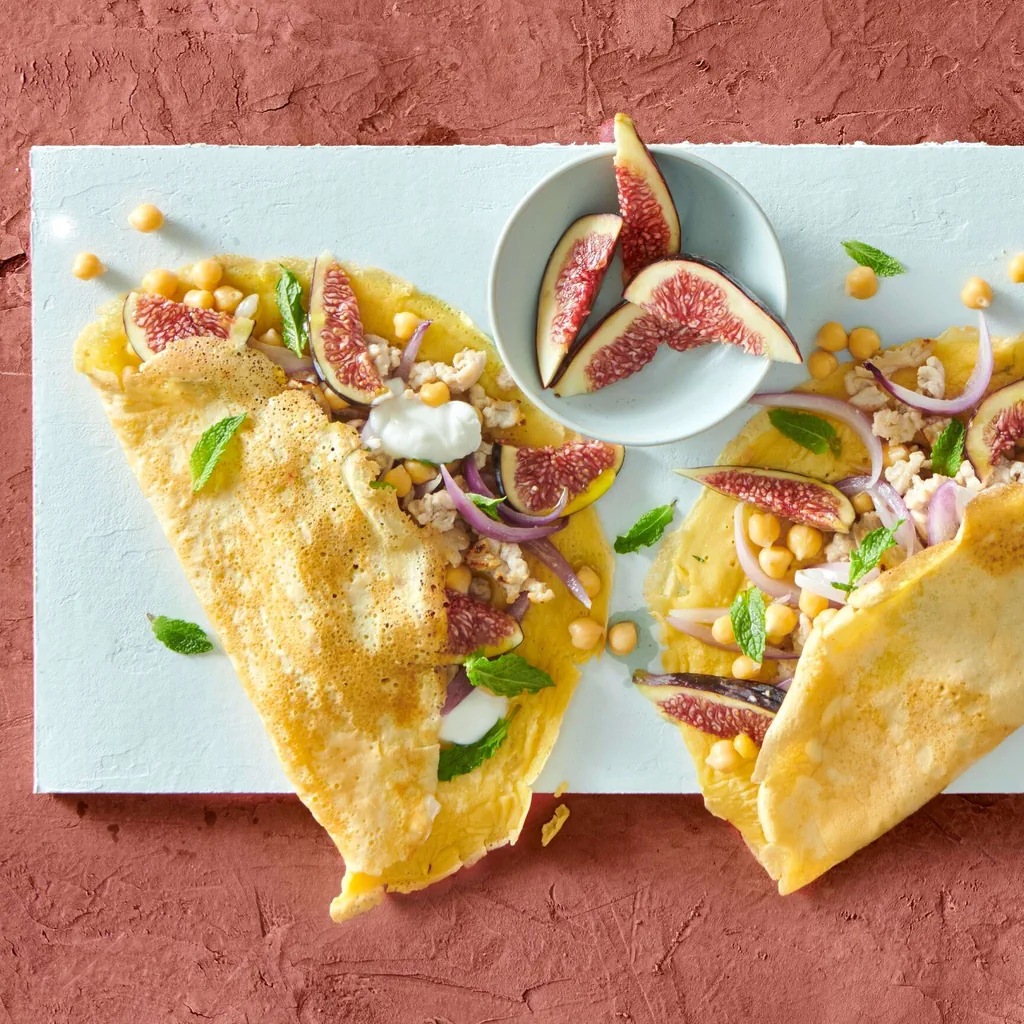 Crêpe ai ceci con pollo
