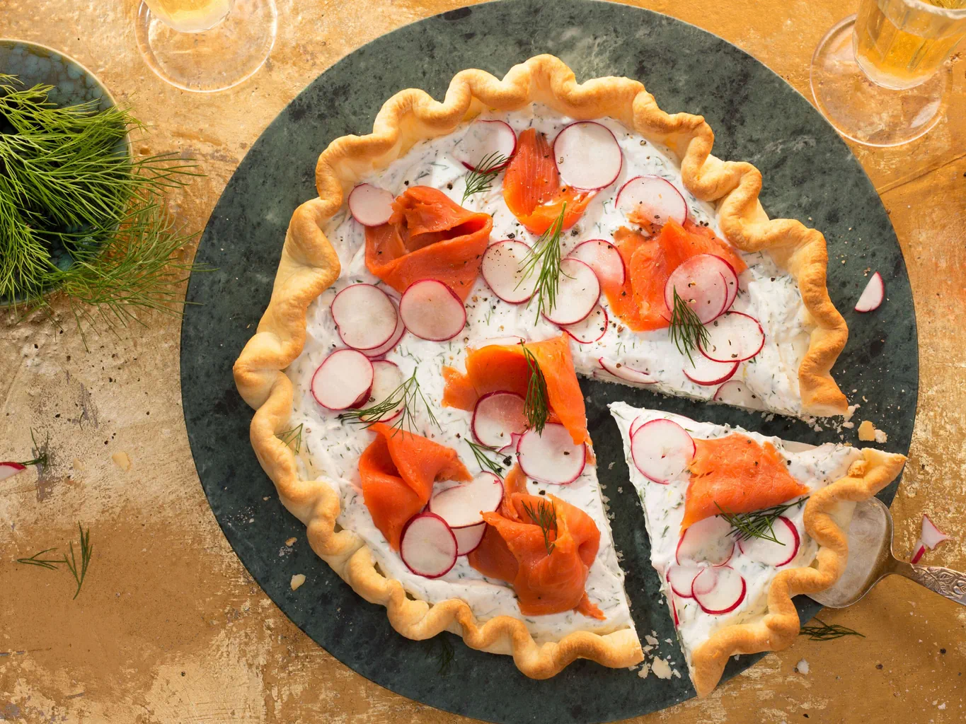Torta al salmone affumicato