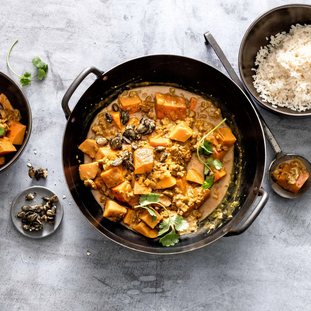 Kürbis-Quorn-Curry
