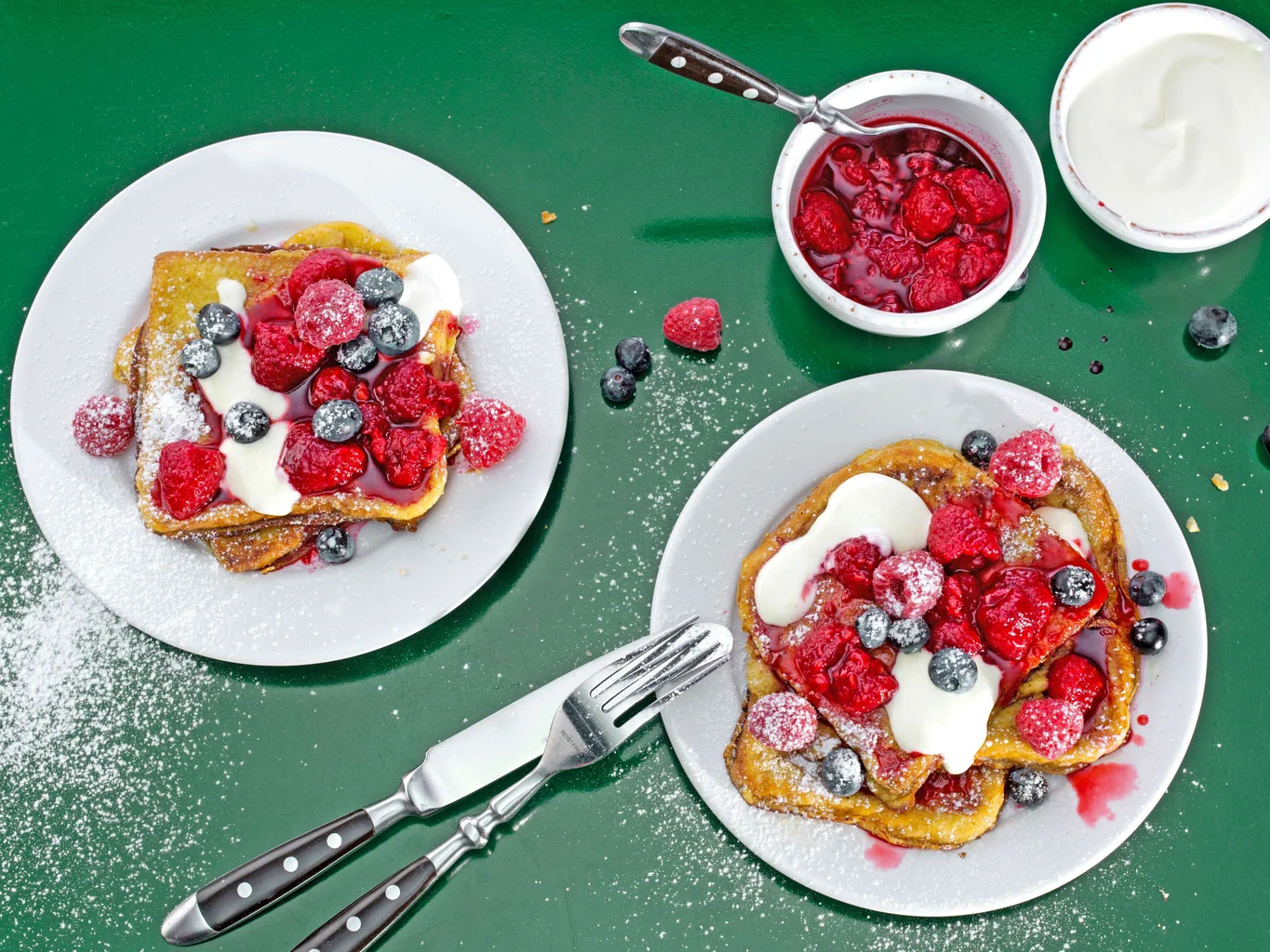 French toast ai lamponi