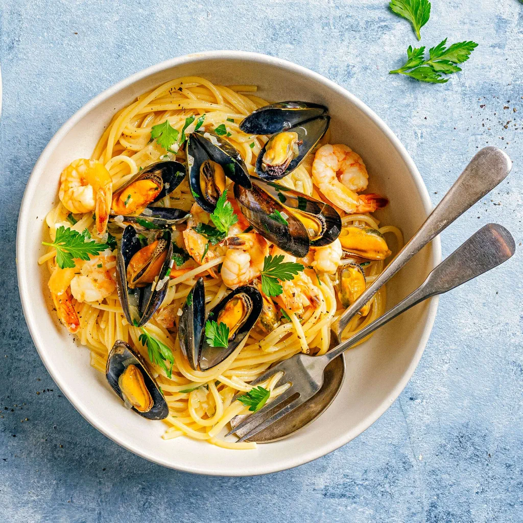Meeresfrüchte mit Spaghetti