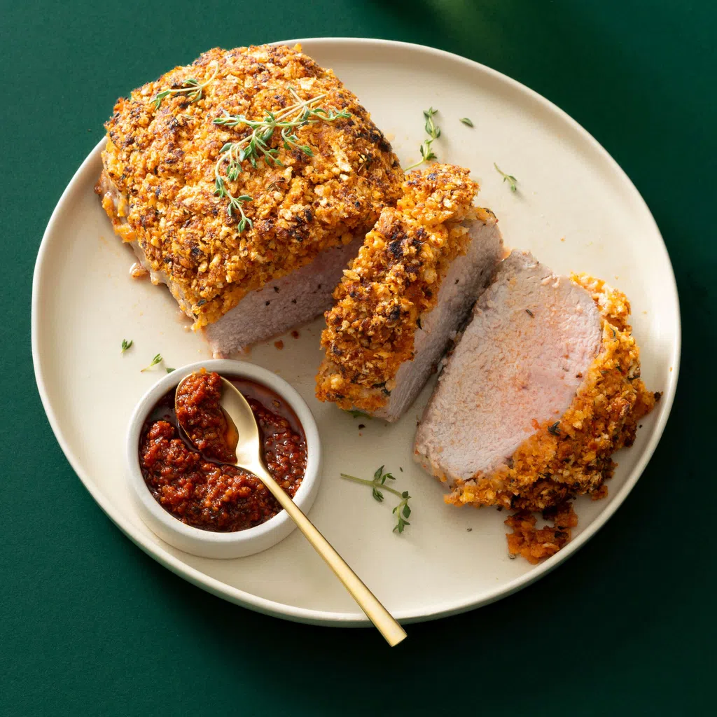 Kalbsbraten mit Kräuterkruste