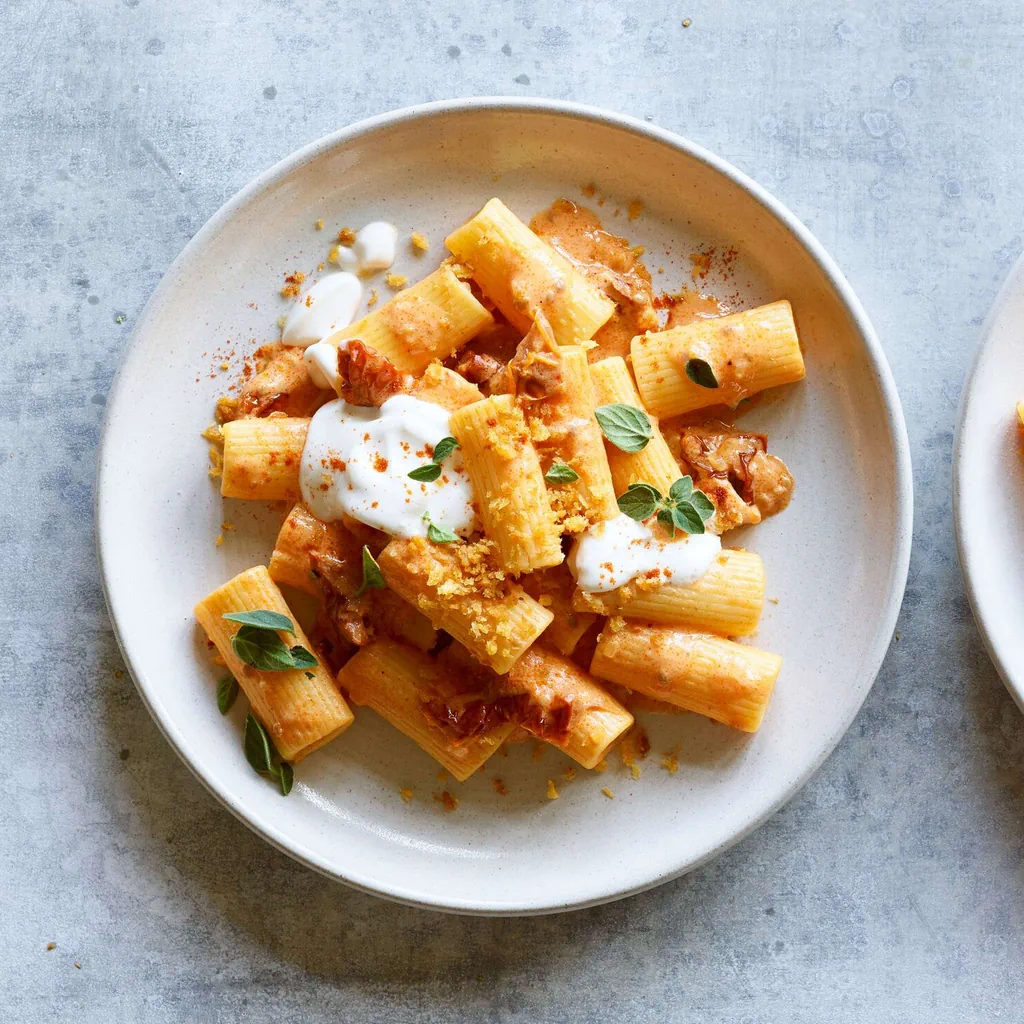 Vegane Pasta mit Dörrtomatensauce