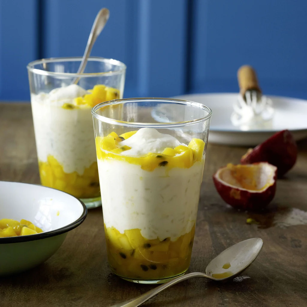 Mango-Kokosmilchreis-Becher