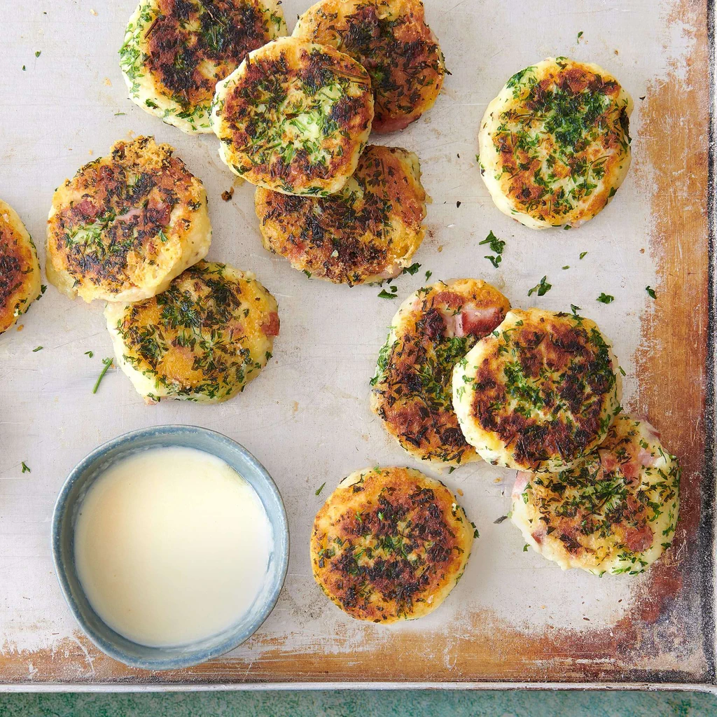 Frittelle di patate con formaggio e rippli