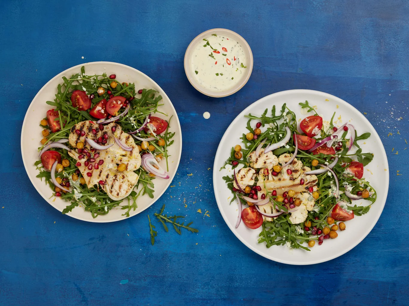 Cavolfiore in insalata con chicchi di melagrana
