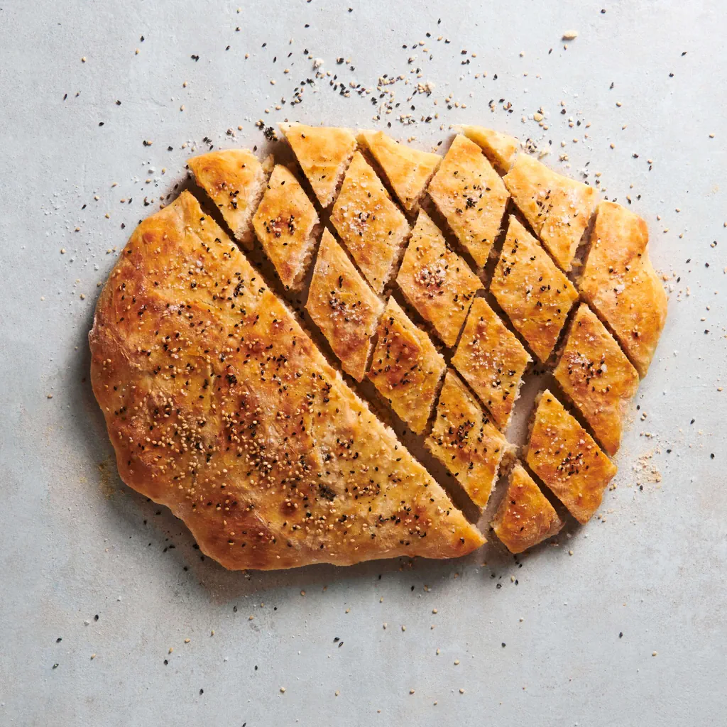 Focaccia aux graines de sésame 