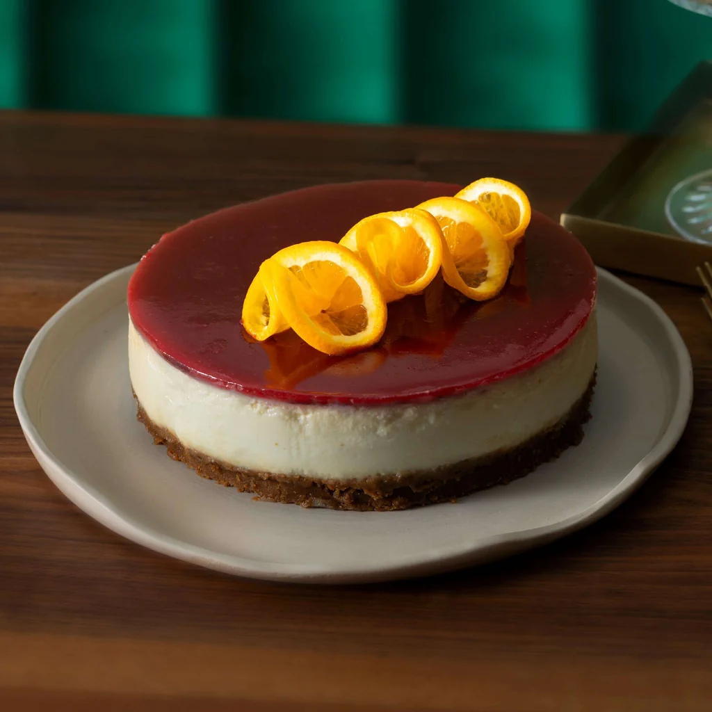 Torta di panna cotta ai mirtilli rossi