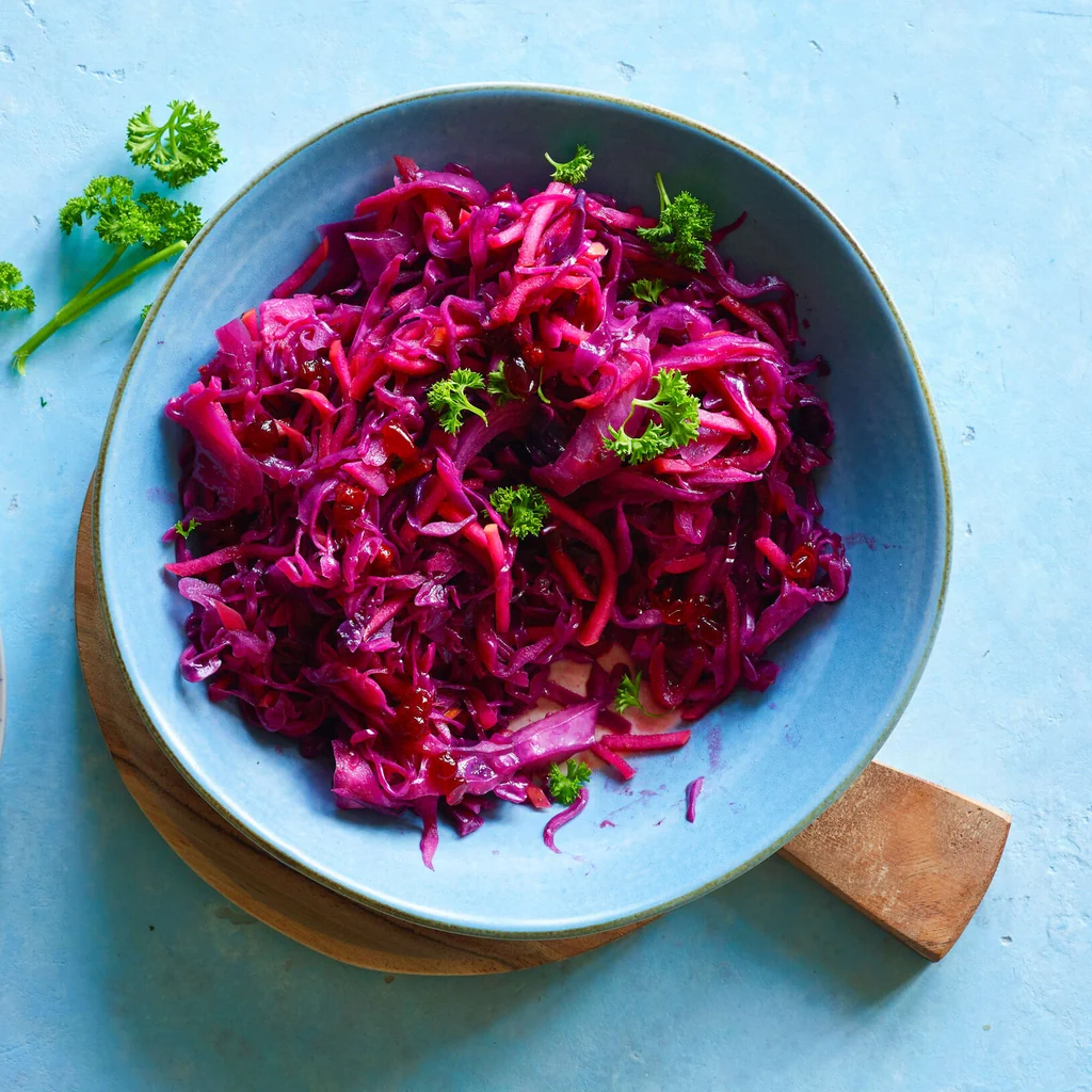 Rotkraut mit Preiselbeeren