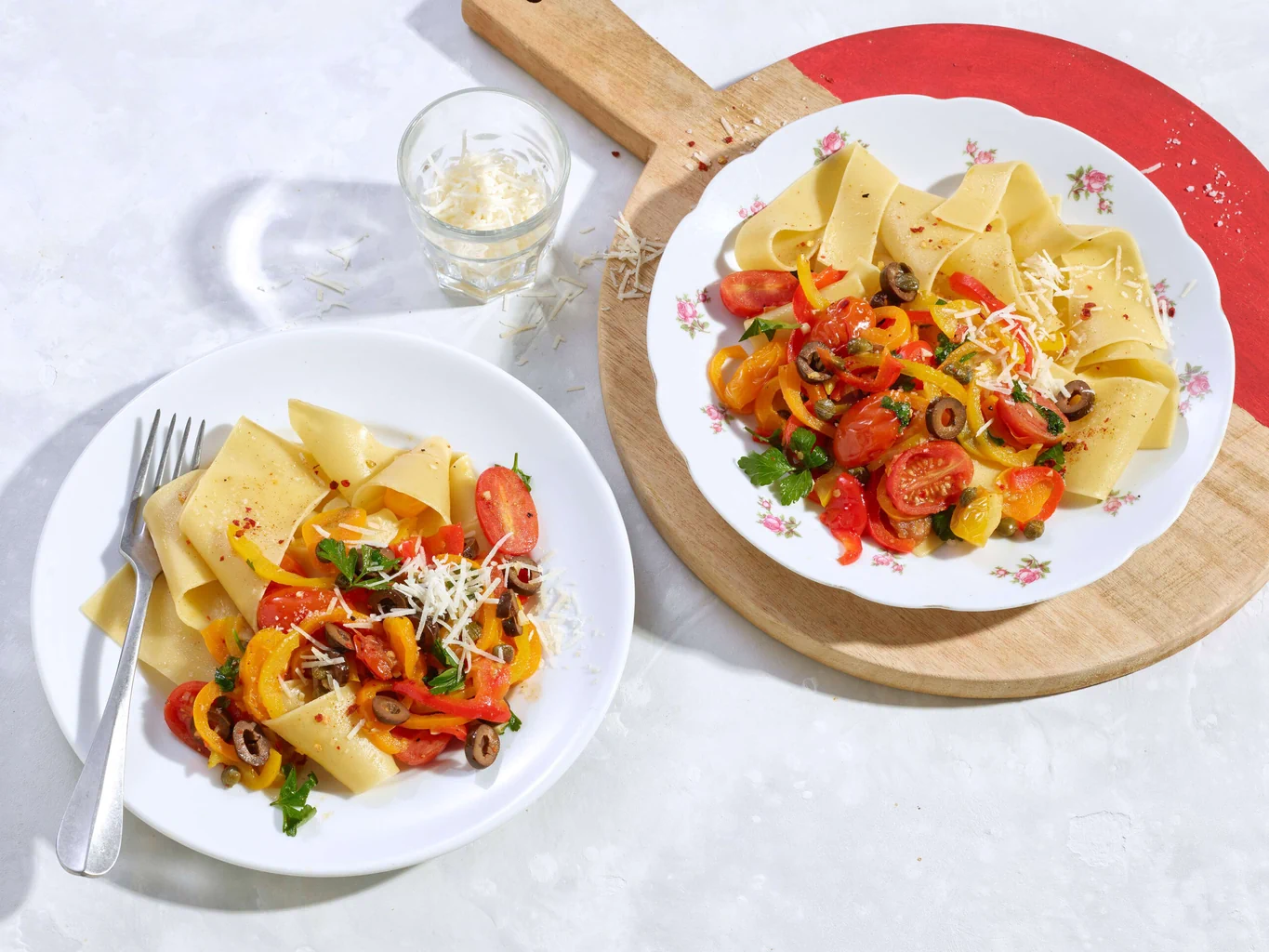 Maltagliati mit Peperonata