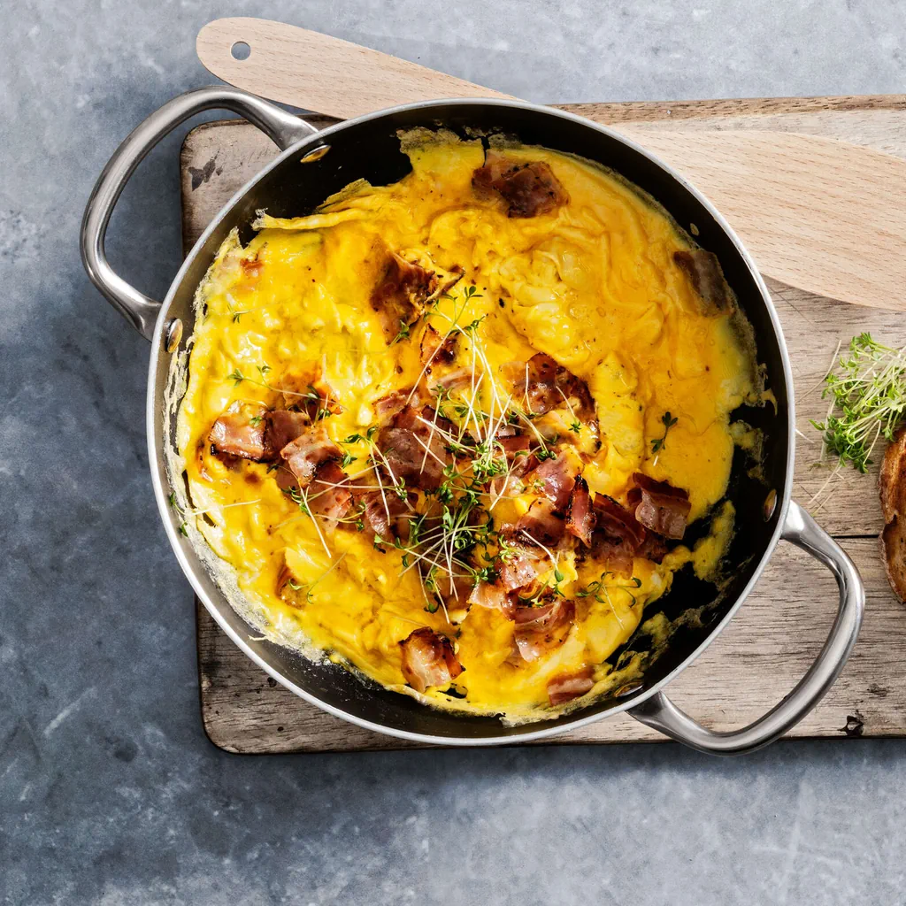 Uova strapazzate alla pancetta