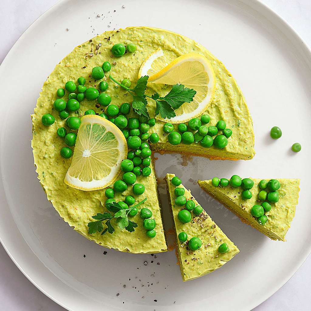 Apérotorte mit Erbsen