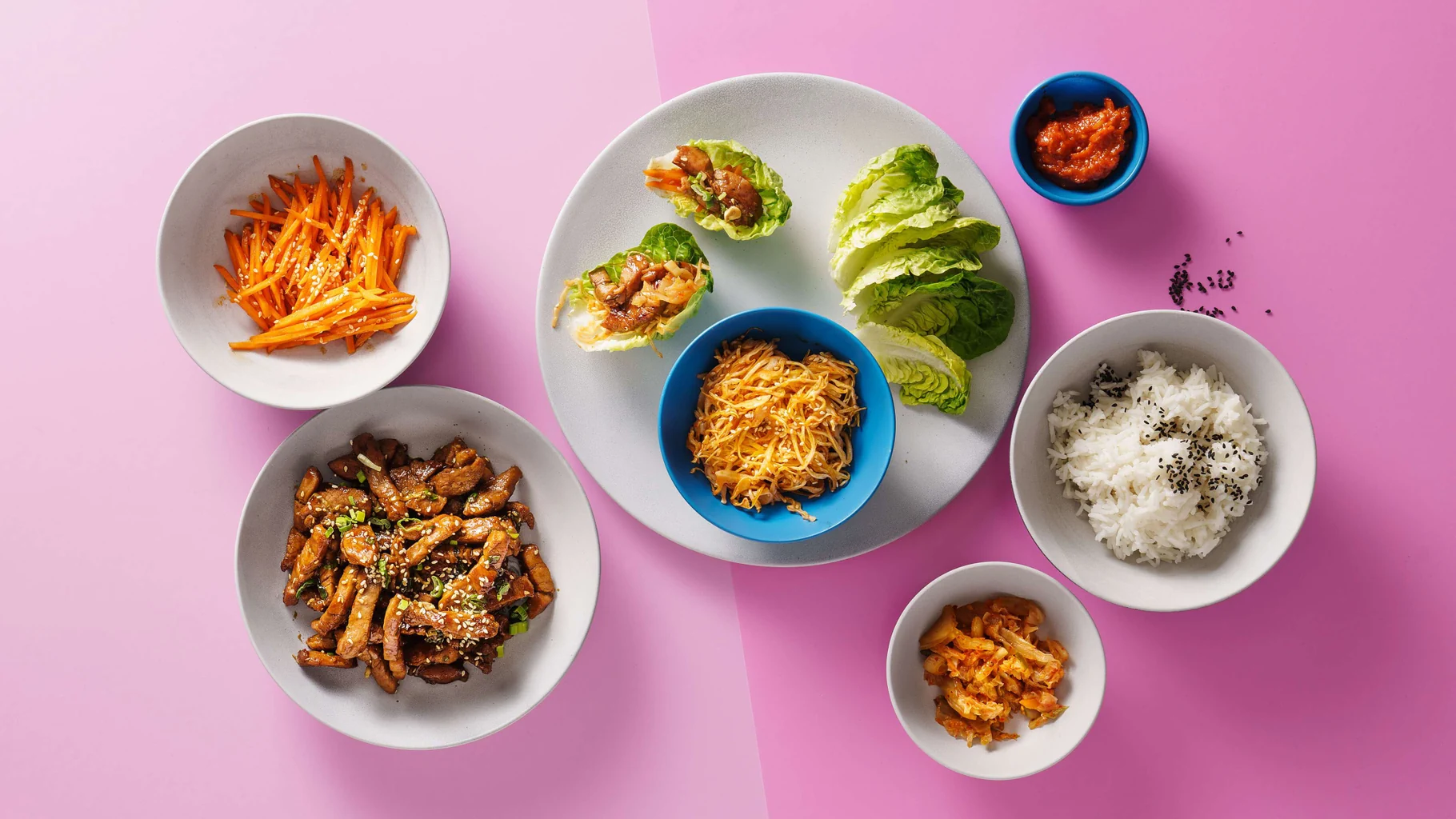 Schweins-Bulgogi im Salatblatt