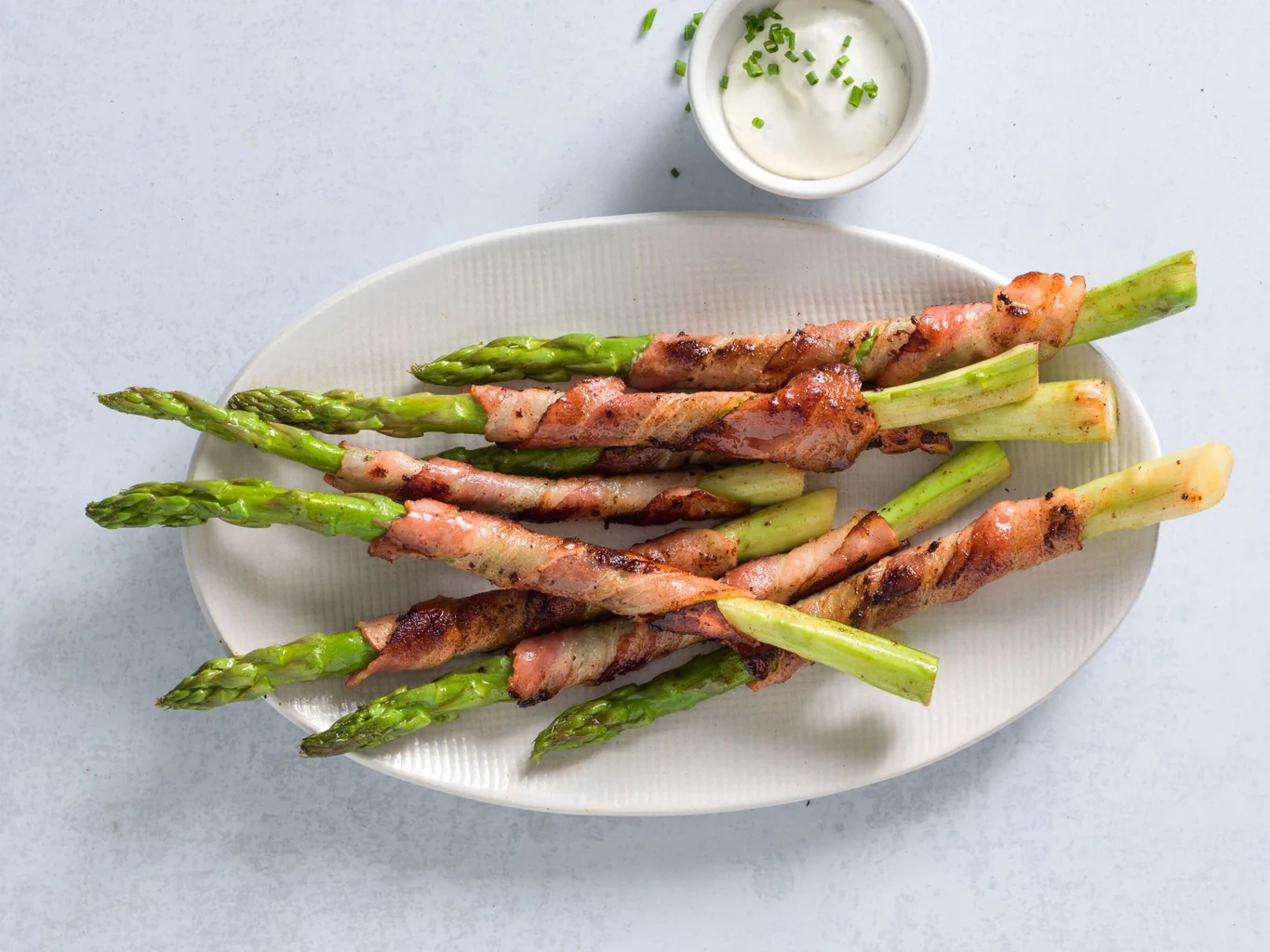 Asperges enrobées de lard