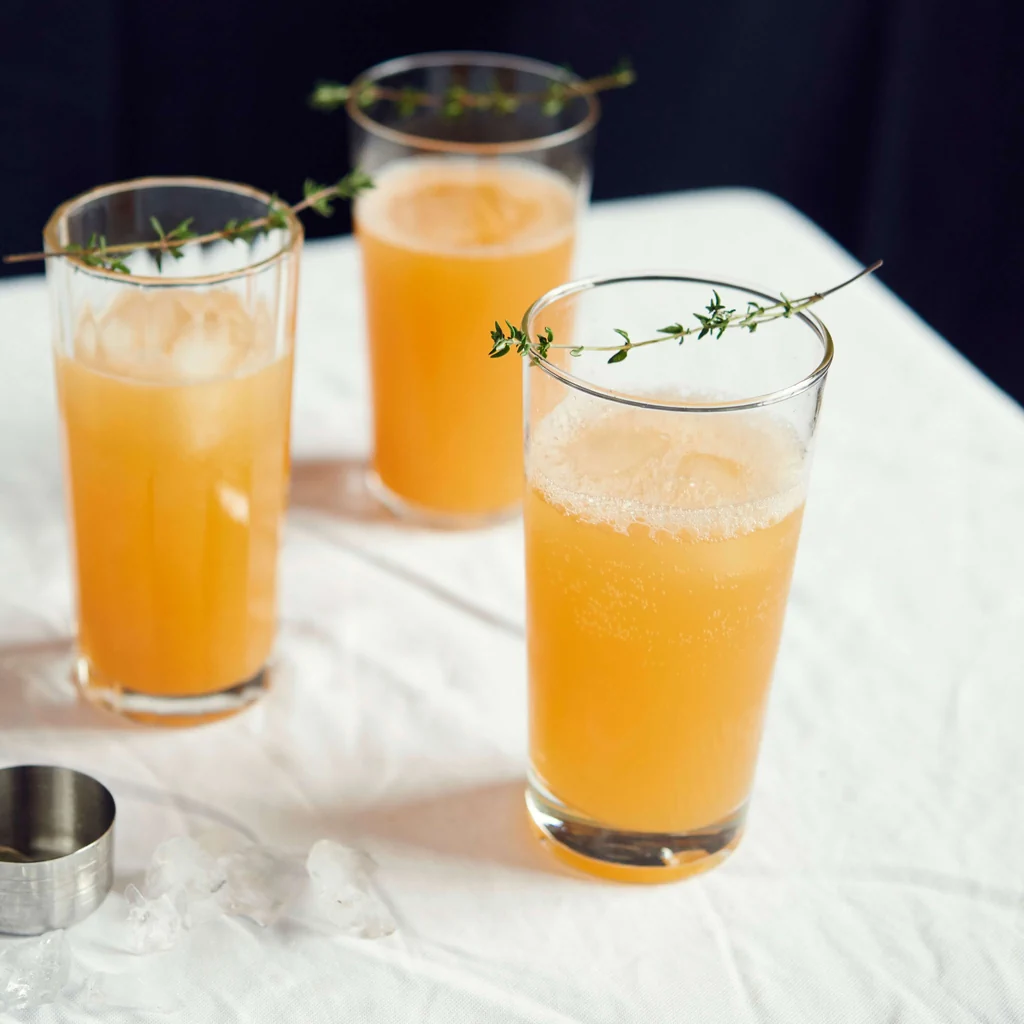 Gin-Aprikosen-Schaumwein-Cocktail