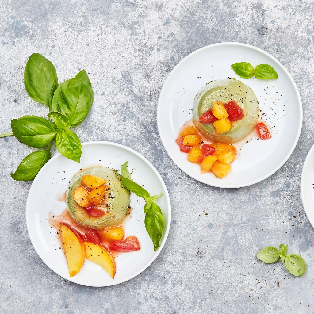 Basilikum-Panna-cotta