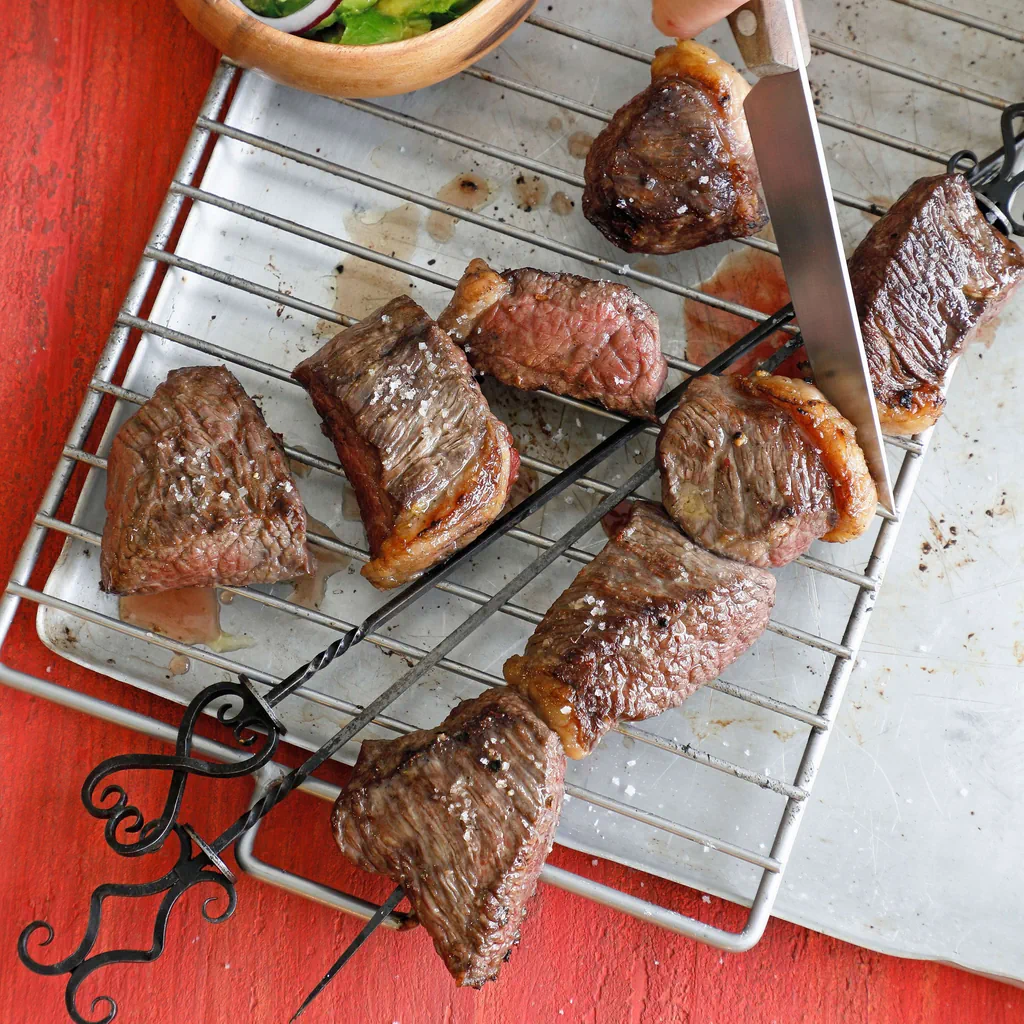 Brochette de romsteck avec avocat