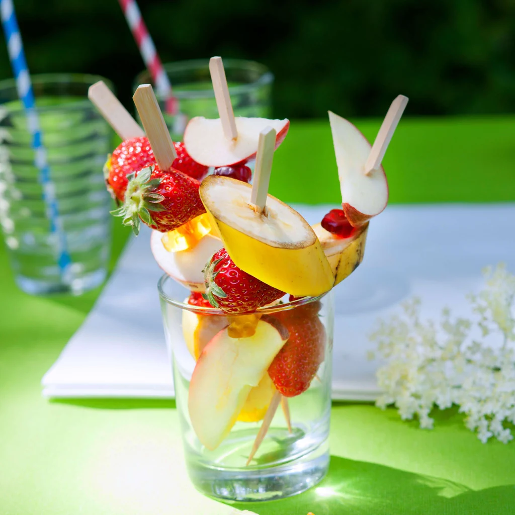 Gummibärli-Frucht-Spiesse