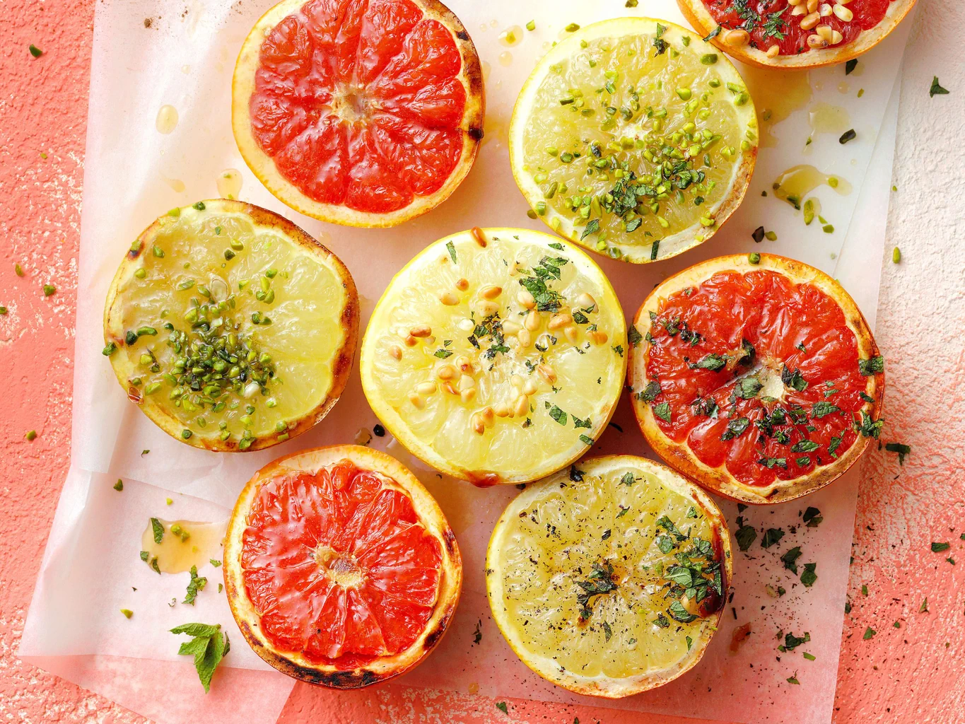 Gebackene Grapefruit