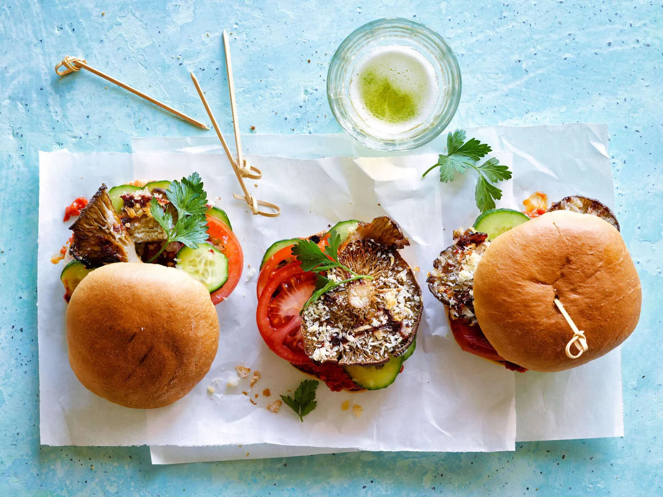 Pulled Oyster Mushroom Burger