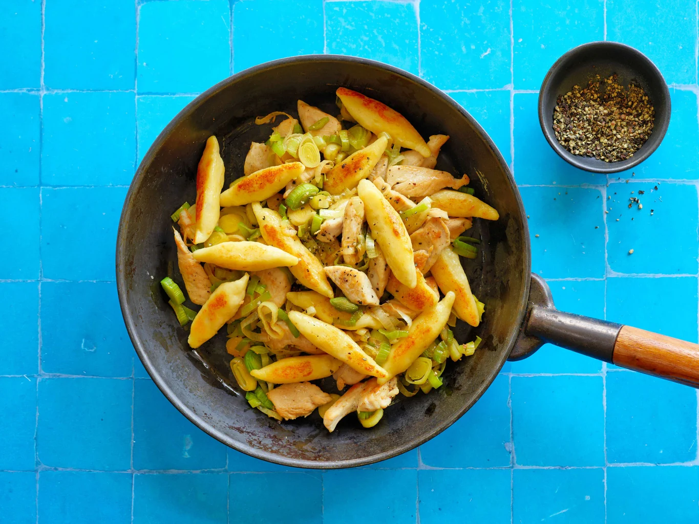 Poulet aux schupfnudeln