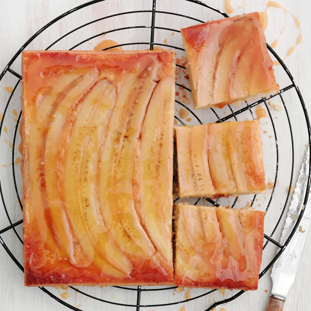 Gestürzter Bananen-Vanille-Kuchen