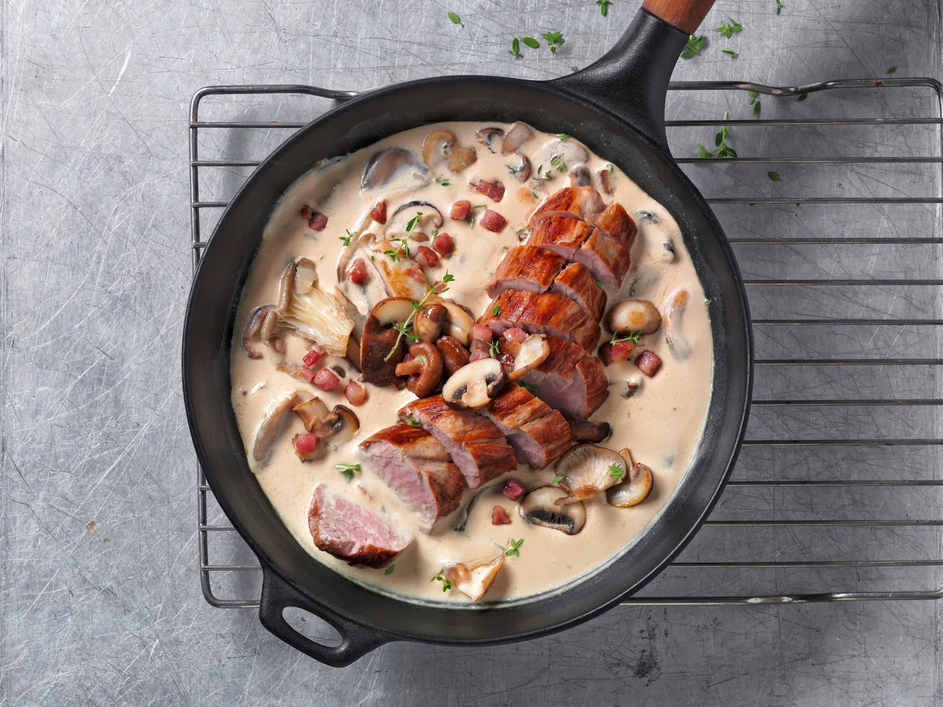 Pilz-Ragout mit Schweinsfilet