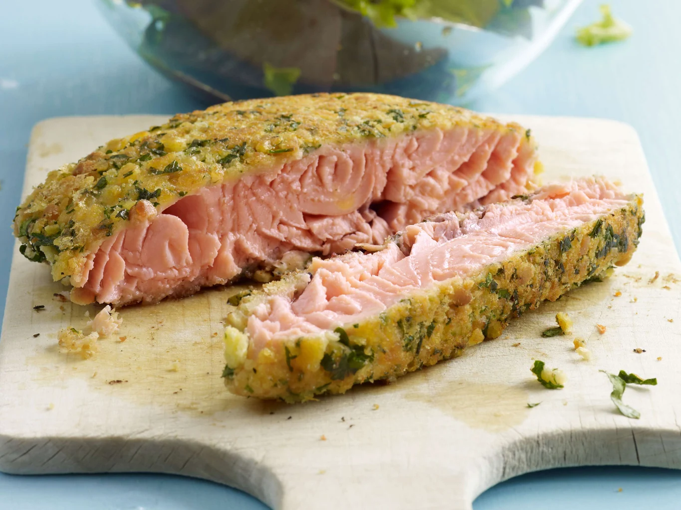 Lachs in Kräuterkruste