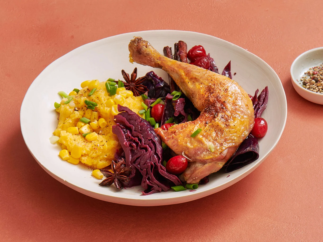 Pollo con cavolo rosso