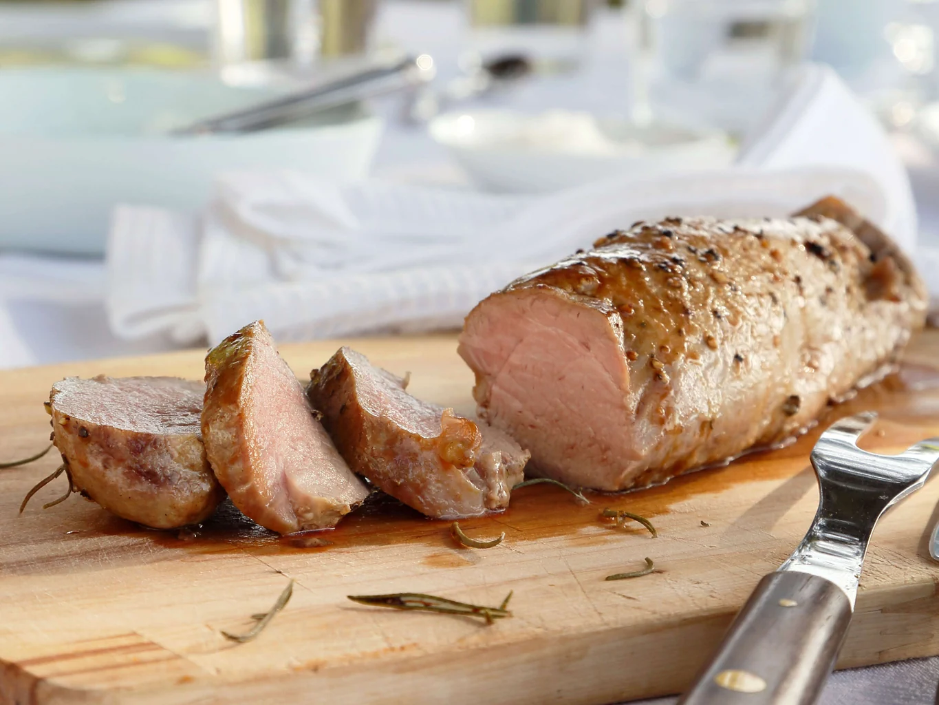 Honig-Schweinsfilet mit Minze-Vinaigrette