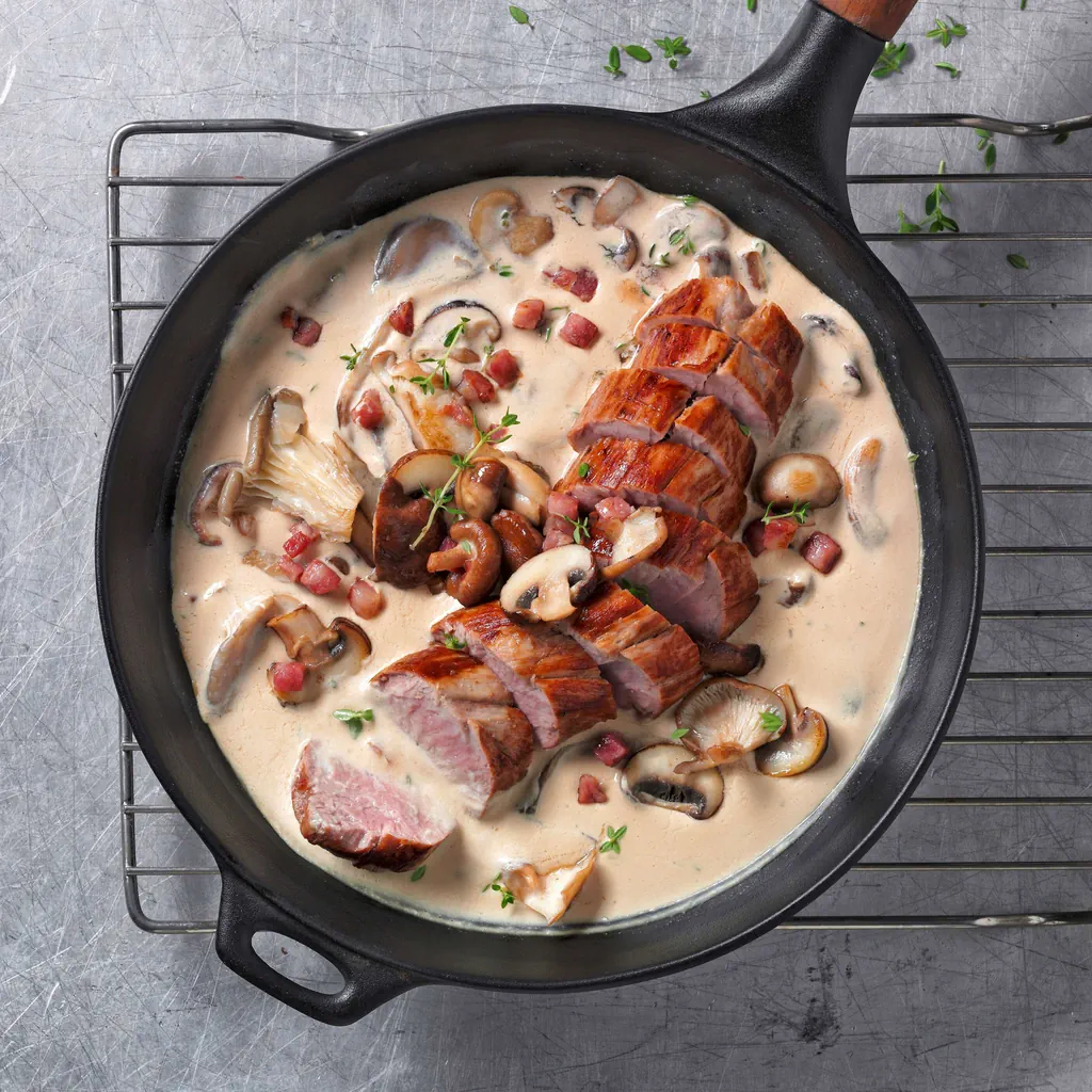 Ragoût de champignons avec filet mignon
