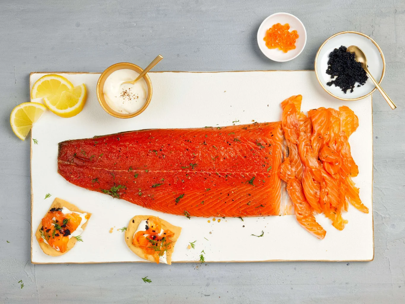 Graved Lachs mit Meerrettichcreme