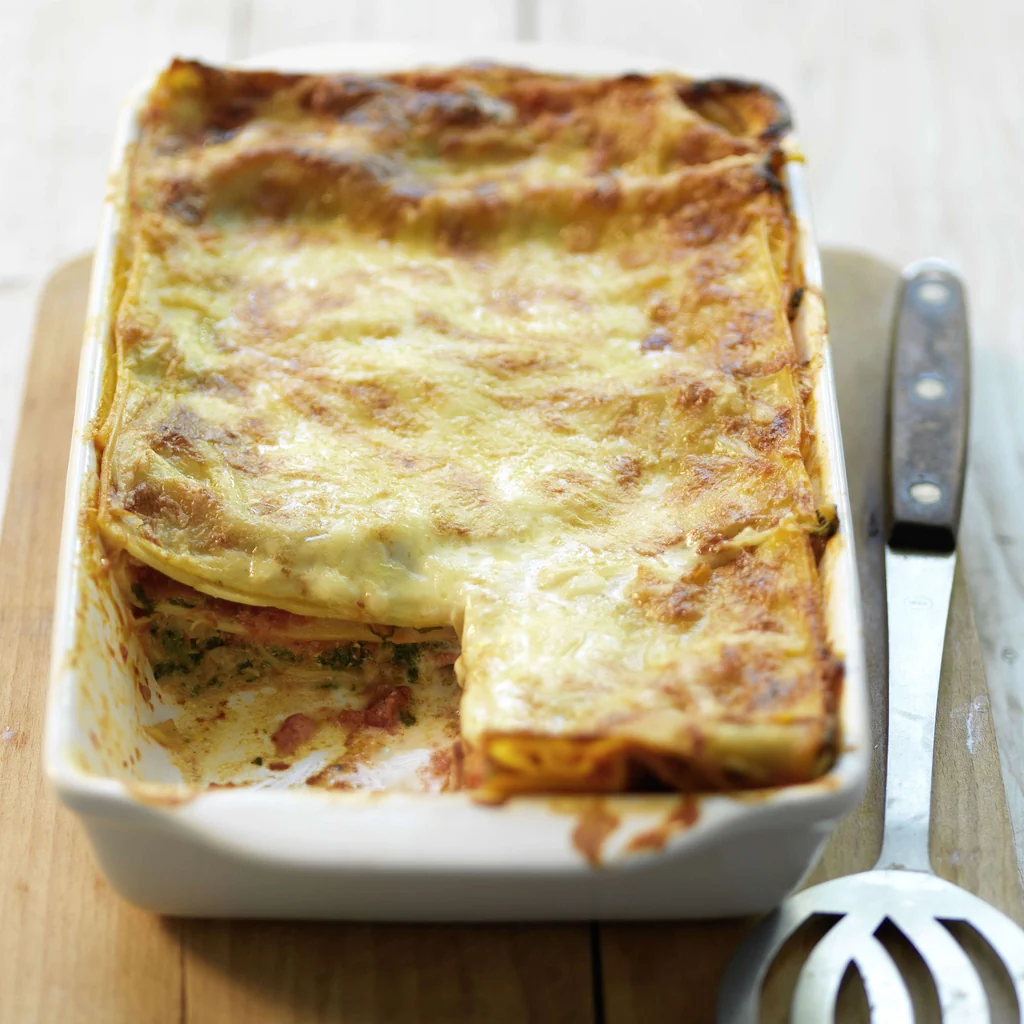 Lasagne au poisson et aux épinards