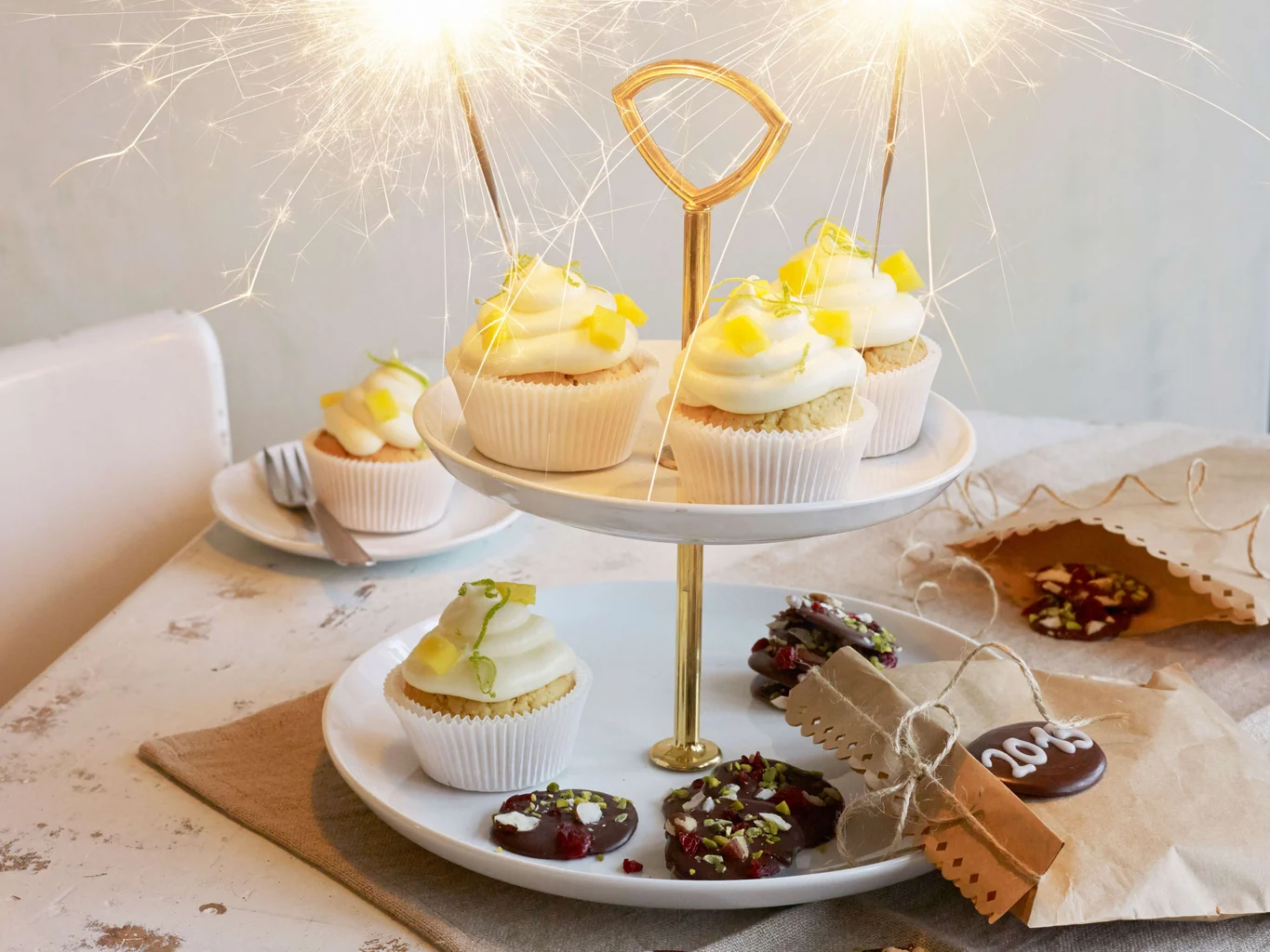 Cupcake alla limetta con mango